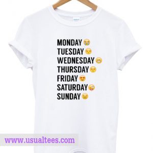 Emoji Days Of The Week T-shirt