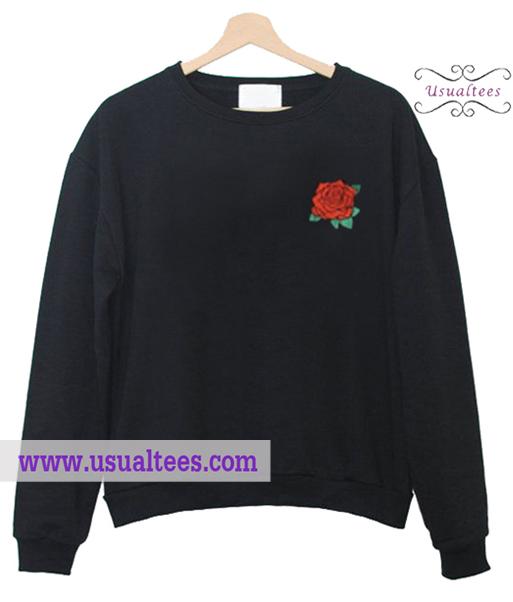 Rose Black Sweatshirt