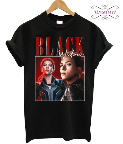 Vintage Black Widow Scarlett Johansson Homage T-Shirt